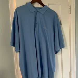 Columbia Blue Polo Shirt Casual Short-Sleeve